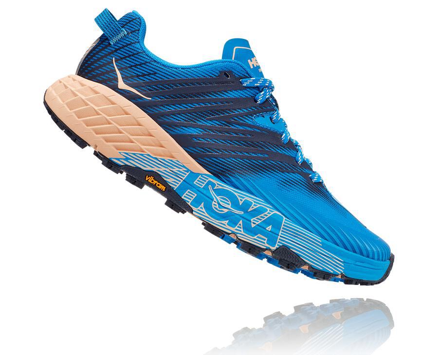 Zapatillas Trail Hoka One One Mujer - Speedgoat 4 - Azules - YUZ468531